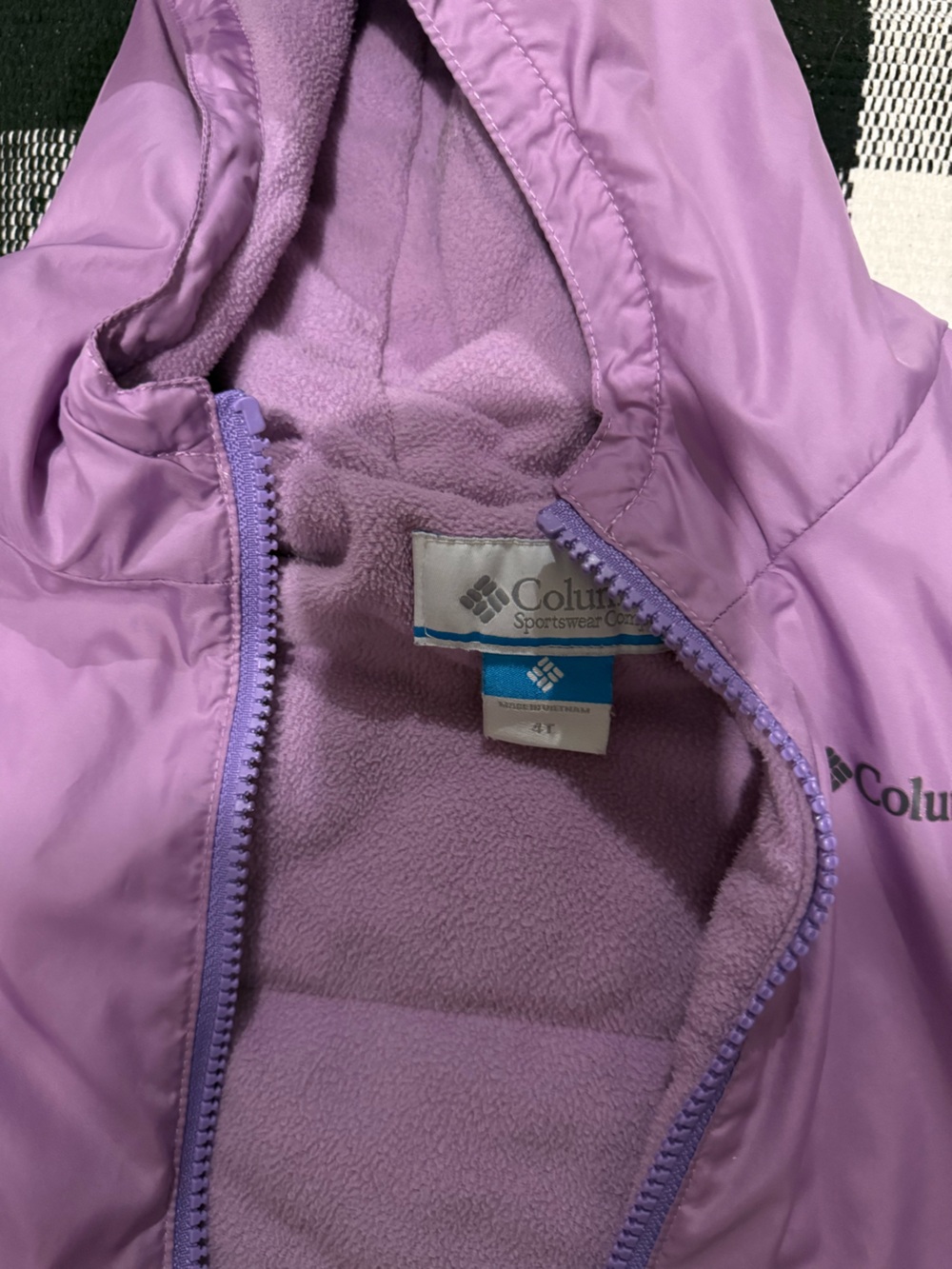 Columbia Kids Lavender dinosaur coat